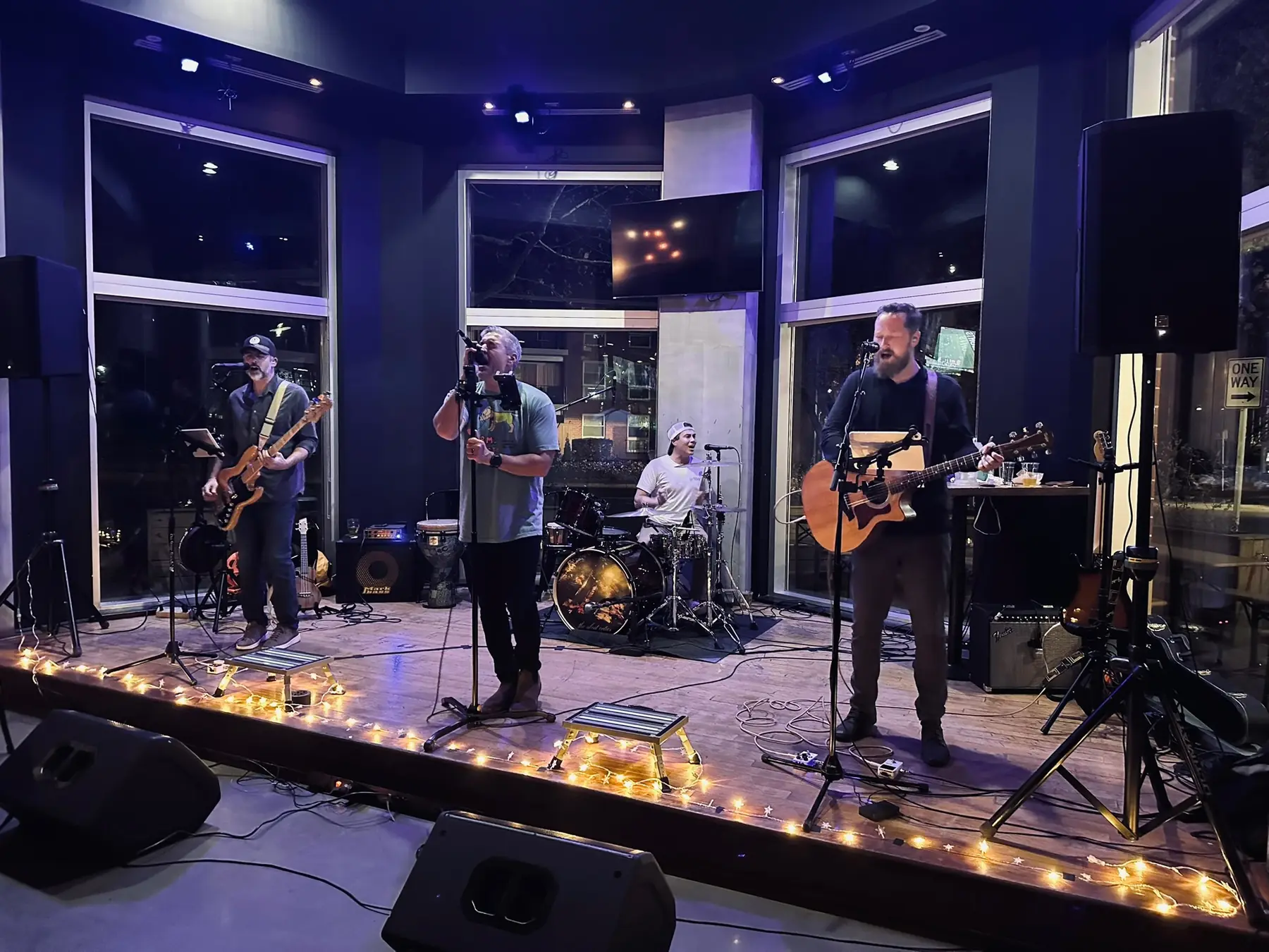 Full band on stage